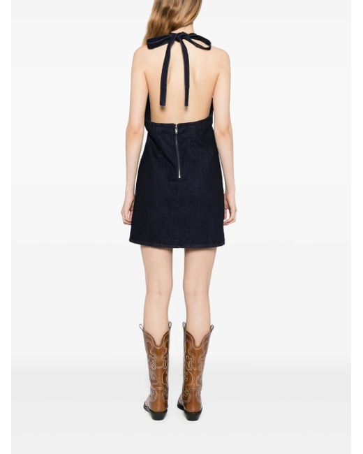 Robe Courte Trevi En Jean Free People en coloris Black