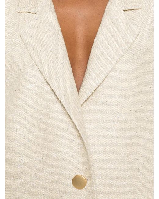 Tagliatore White Single-Breasted Three-Quarter-Sleeve Jacket