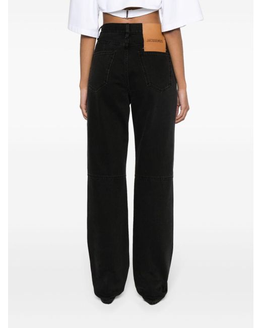 Jacquemus Black De Nimes Droit Straight-leg Jeans - Women's - Regenerative Cotton