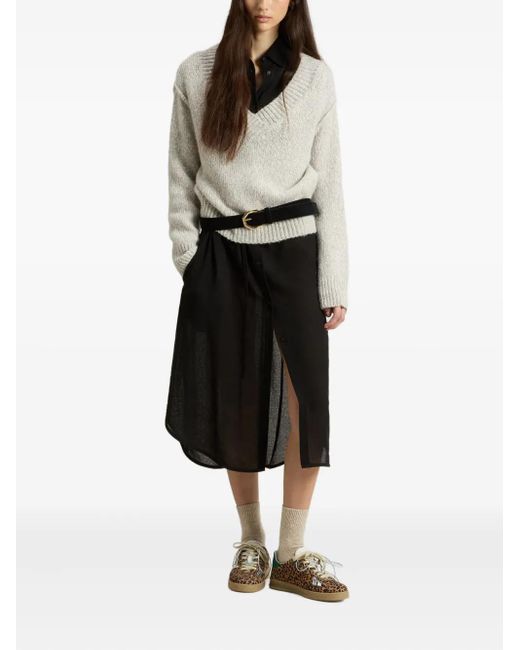 Woolrich White V-Neck Sweater