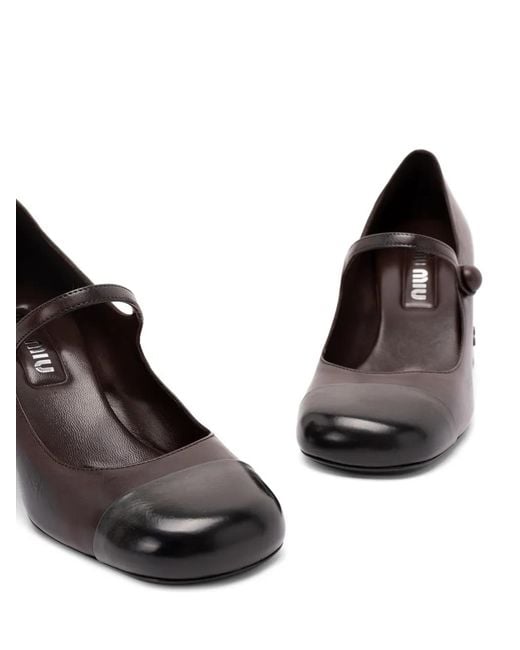 Miu Miu Brown Mary Jane Pumps