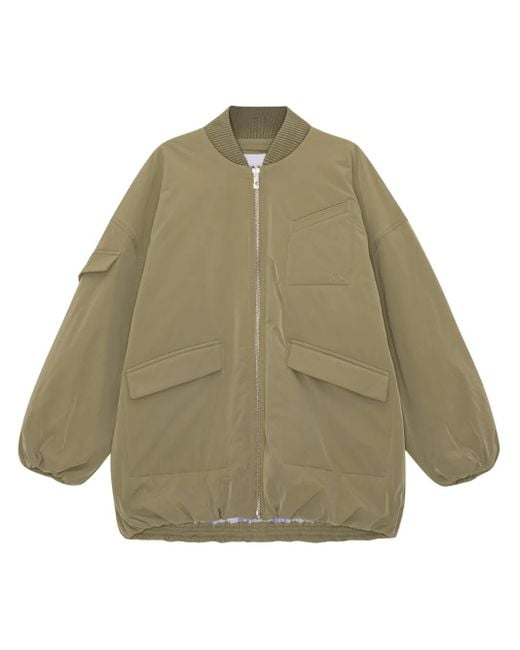 Ganni Natural Jackets Green