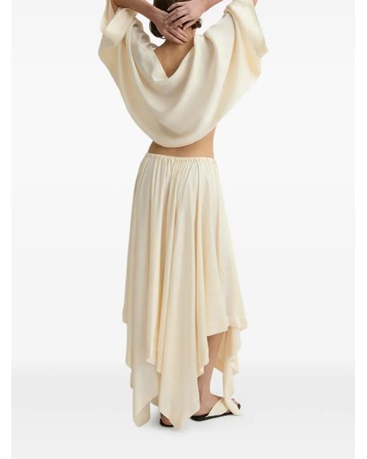 Bondi Born White Ardea Square-Hem Maxi Skirt