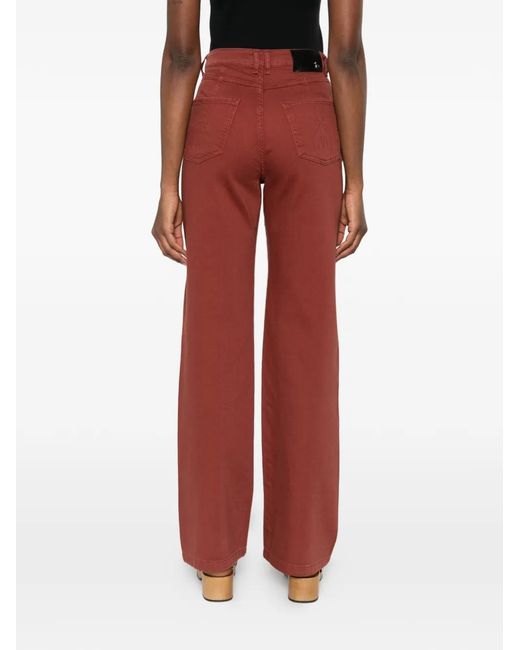 Patrizia Pepe Red High Waist Straight Jeans