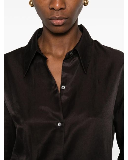 Citizens of Humanity Black Camilia Buttoned-Cuff Shirt