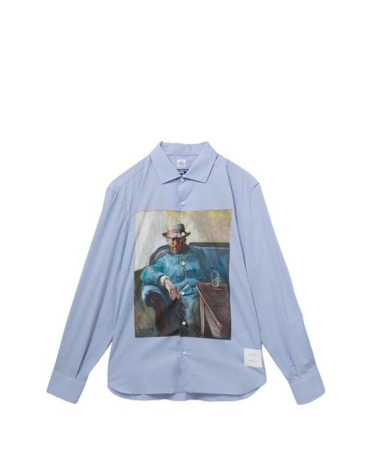 Junya Watanabe Blue Maria Santangelo Graphic-Print Shirt for men