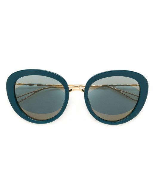Oversized sunglasses Elie Saab en coloris Blue