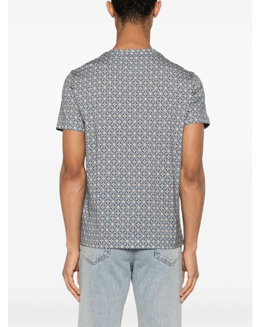 Etro T-Shirt mit abstraktem Print in Gray für Herren