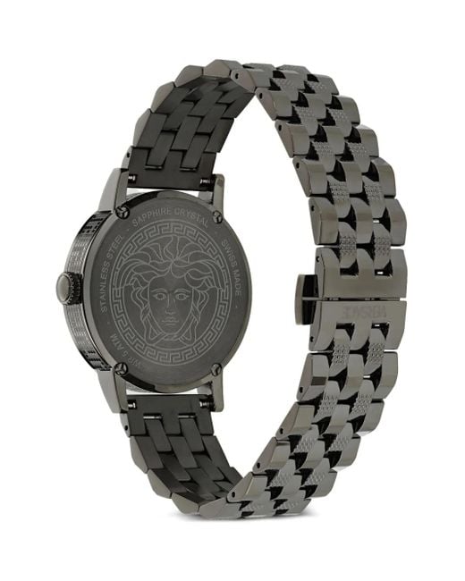 メンズ Versace Greca-pattern 40mm Gray