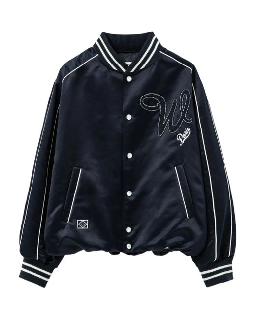 Wooyoungmi Blue Press-Stud Bomber Jacket for men