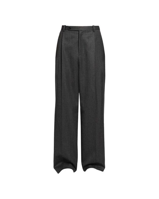 Jil Sander Black Pantalon Court Rayé for men