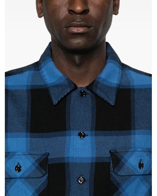 Neighborhood Blue Chemise À Carreaux for men