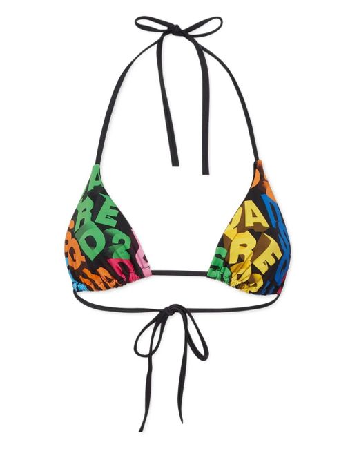 DSquared² Bikinitop Met Logoprint in het White