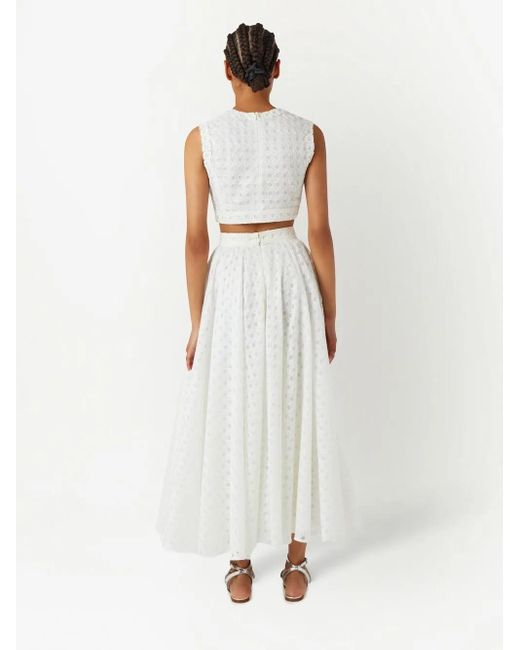 Giambattista Valli クロップド ニットトップ White