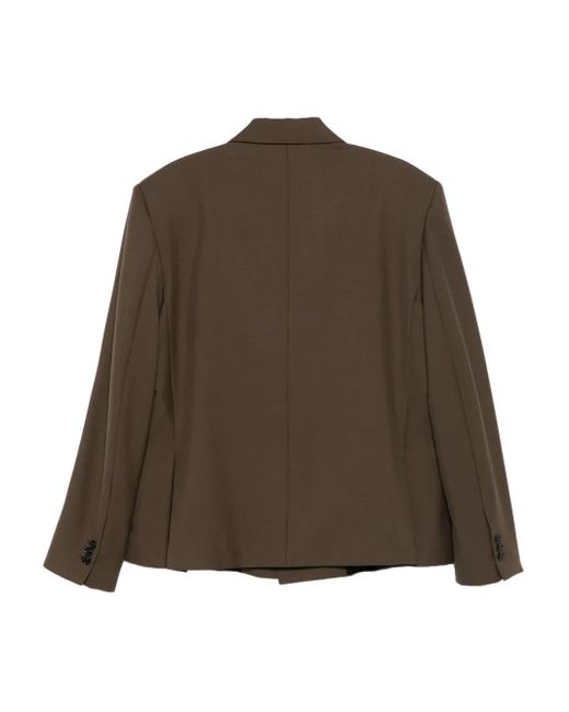 Notrainproof Brown Scissors-Brooch Blazer for men
