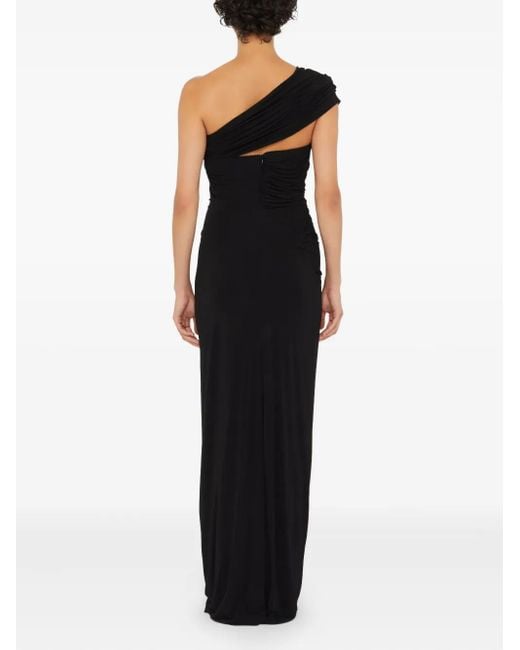 Christopher Esber Black Drapiertes Beach Glass Maxikleid