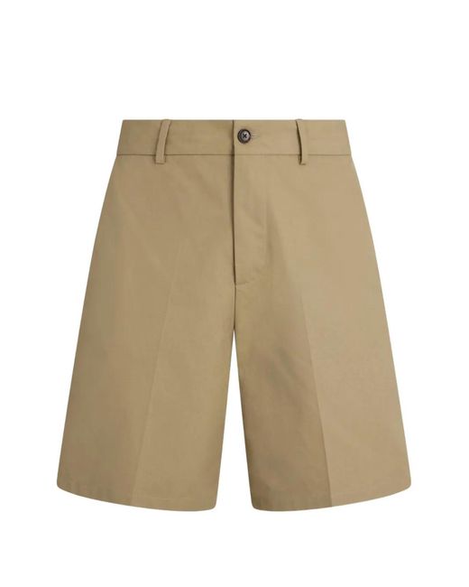 Bally White Button Cotton Shorts for men