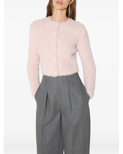 Elisabetta Franchi Pink Cardigan En Polaire