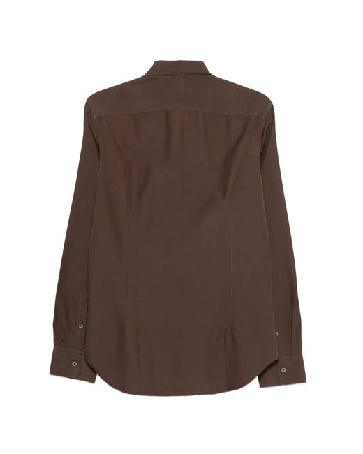 Canali Brown Buttoned Shirt for men