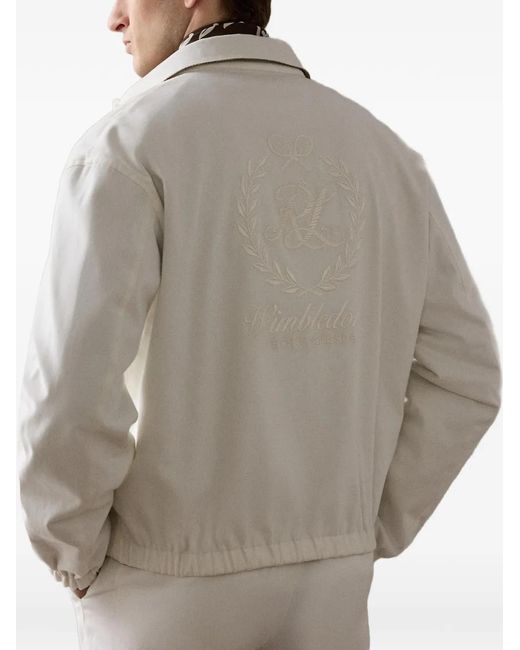 Ralph Lauren White Long-Sleeves Bomber Jacket for men