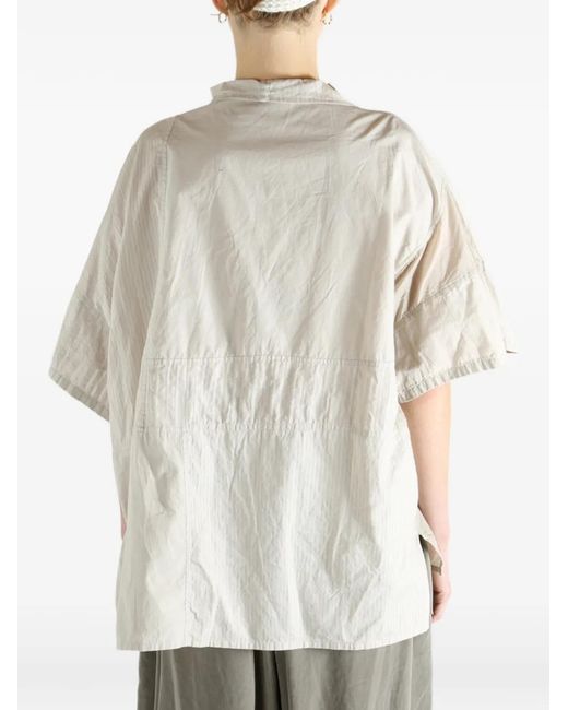 Y's Yohji Yamamoto White Striped Panelled Shirt