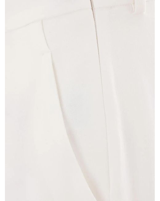 Ermanno Scervino White Crepe Trousers