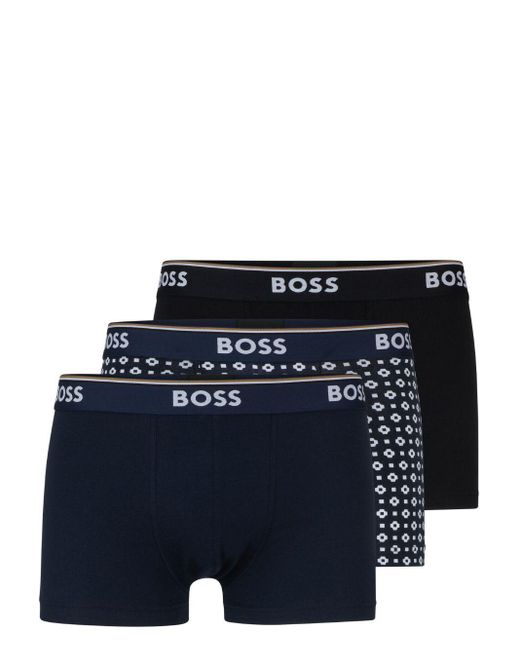 Boss Set aus zwei Slips mit Logo-Bund in Blue für Herren