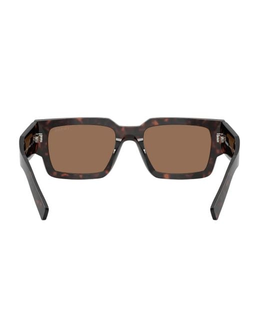 Prada Brown Rectangle-Frame Sunglasses for men