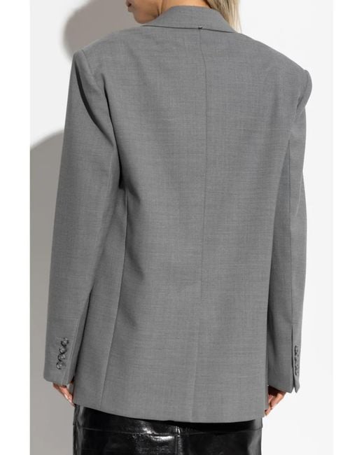 Sportmax Gray Baffo Peak Lapel Blazer