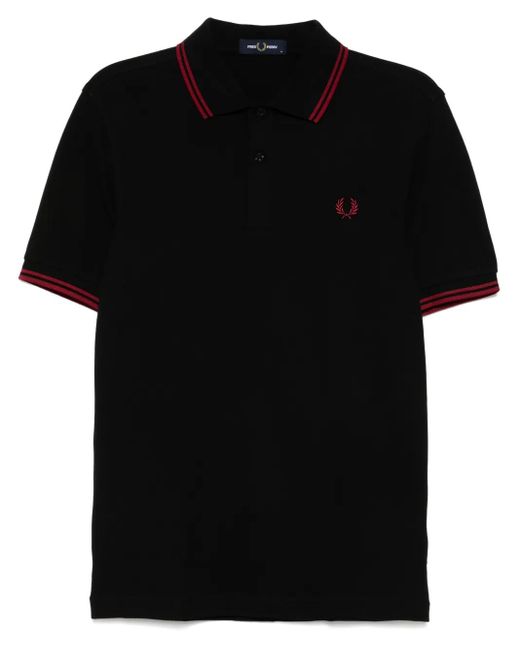 Fred Perry Black Twin Tipped Polo Shirt for men