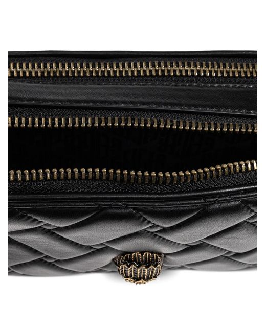 Kurt Geiger Black Small Kensington Quilted Appliqué Clutch Bag