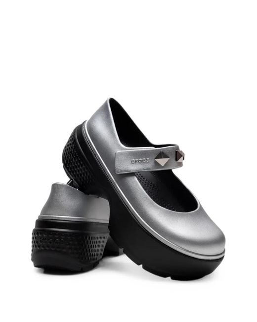 CROCSTM White Studded Platform Loafers for men