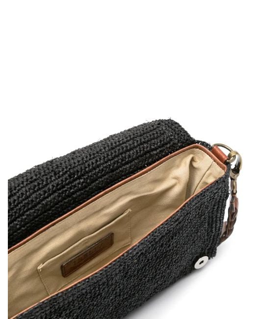 IBELIV Black Asa Raffia Shoulder Bag