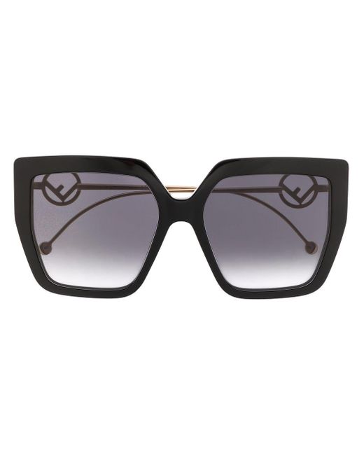 Fendi Black '0410/S' Oversized-Sonnenbrille