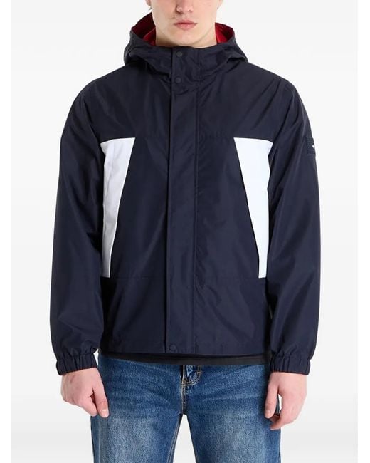 Tommy Hilfiger Blue Reversible Hooded Jacket for men