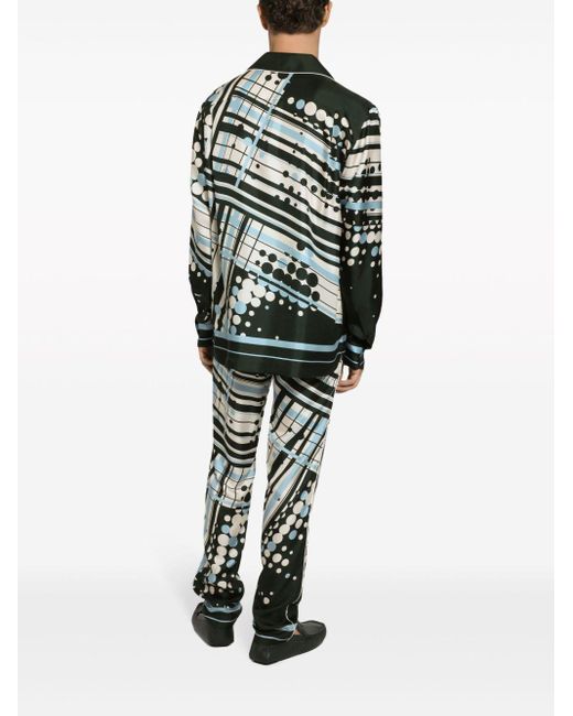 Pantalones de pijama con estampado abstracto Dolce & Gabbana de hombre de color Black