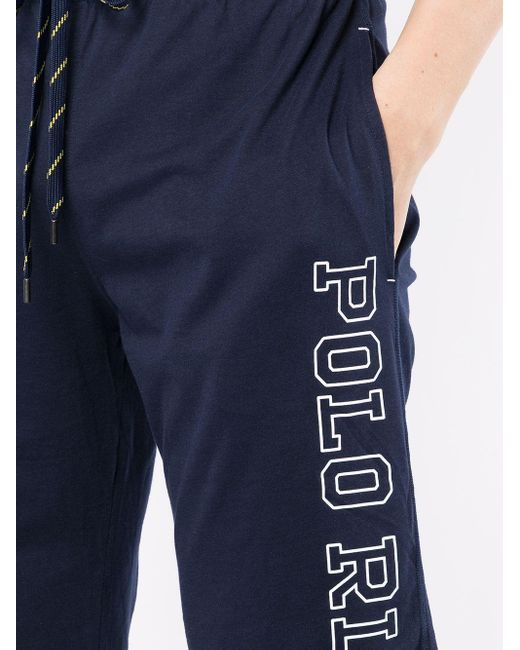 Polo Ralph Lauren Joggingshorts mit Logo-Print in Blue für Herren