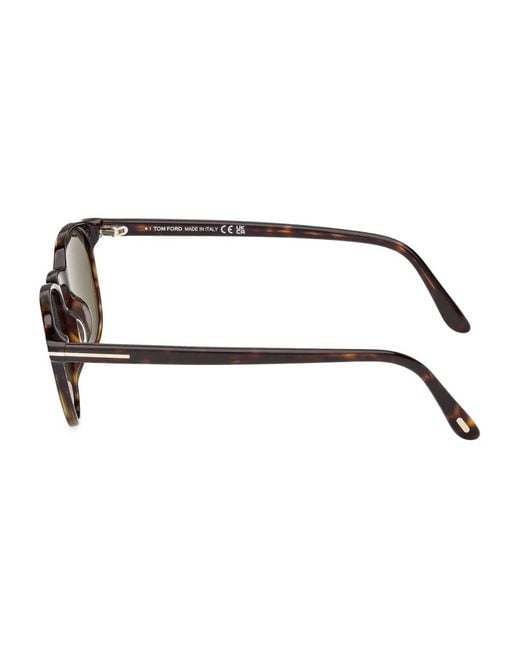 Tom Ford Gray Round Frame Sunglasses