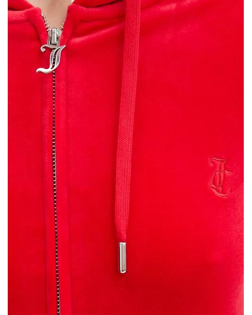 Juicy Couture Red Zip-Fastening Front-Pockets Hoodie