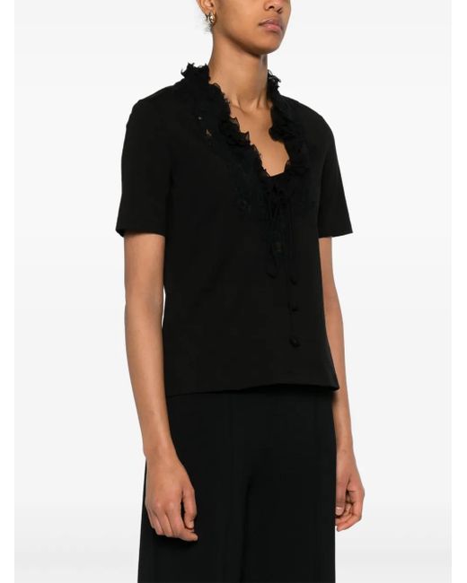 Ermanno Scervino Black T-Shirts And Polos