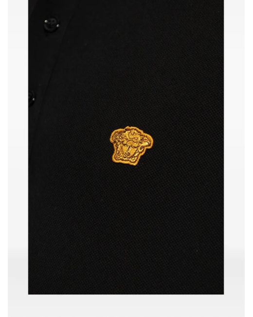 Versace Poloshirt mit Medusa-Logo in Black für Herren