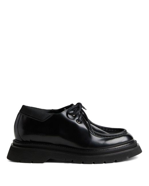 Lace-up patent leather loafers di DSquared² in Black da Uomo