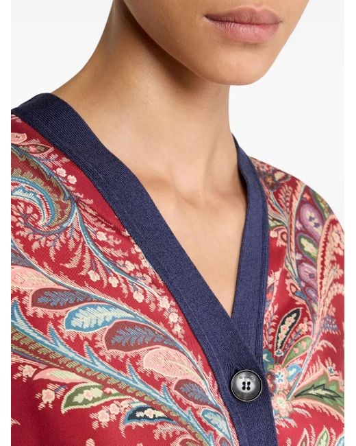 Etro ペイズリー カーディガン Blue