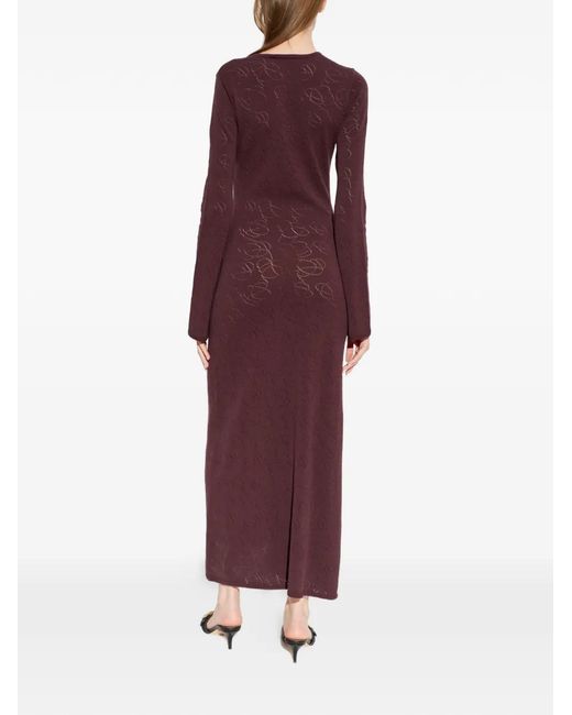 By Malene Birger Purple Beatriz Cut-Out Detail Maxi Dress
