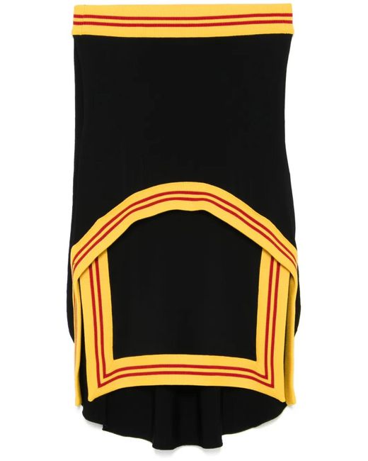 Off-White c/o Virgil Abloh Black Raised-Logo Mini Dress