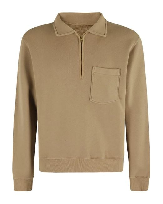 Fortela Natural Quarter-Zip Collar Sweatshirt for men