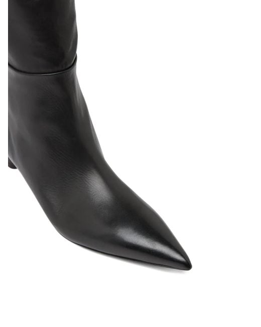 Marsèll Black Pointed-Toe Knee-High Boots