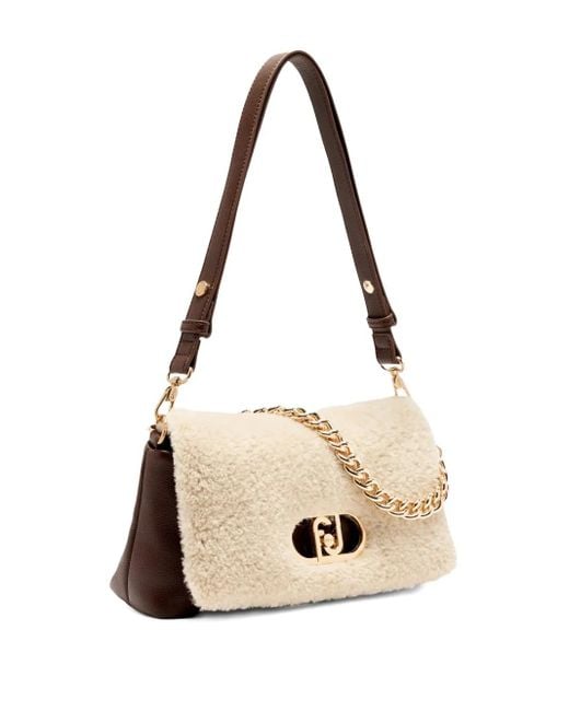 Liu Jo Natural Medium Lapuffy Teddy Crossbody Bag