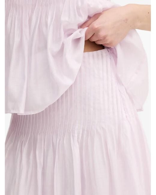 INTROPIA Pink Rania Pleated Maxi Skirt