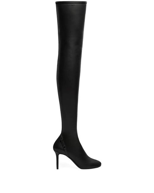Courreges Black Oblique Thight Boots